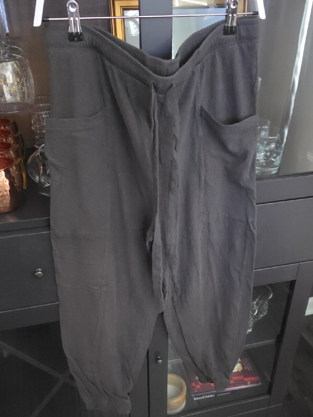 Men's Black Relaxed Drawstring Pants